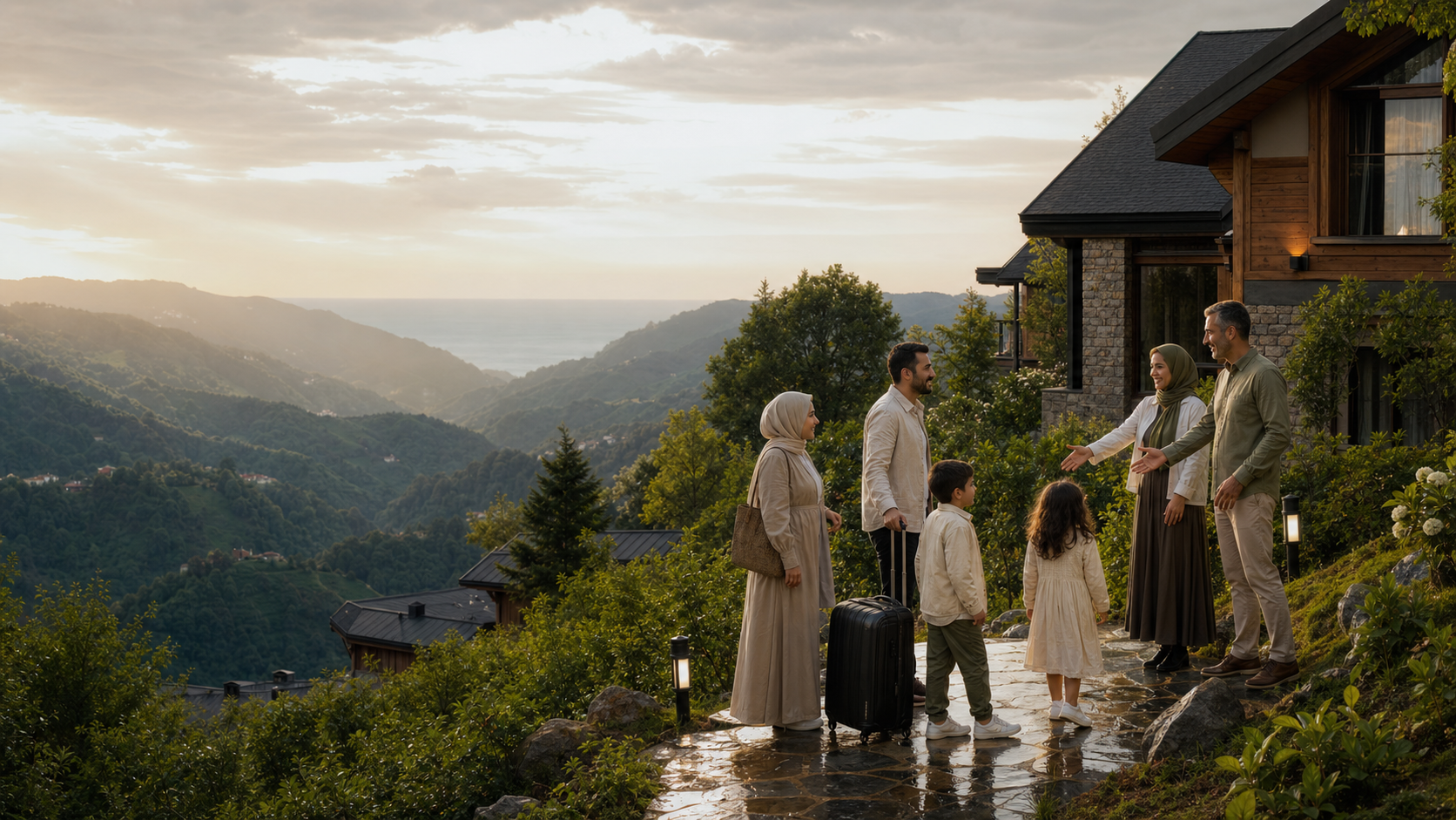 Çamlıca Resort family-arrival concept